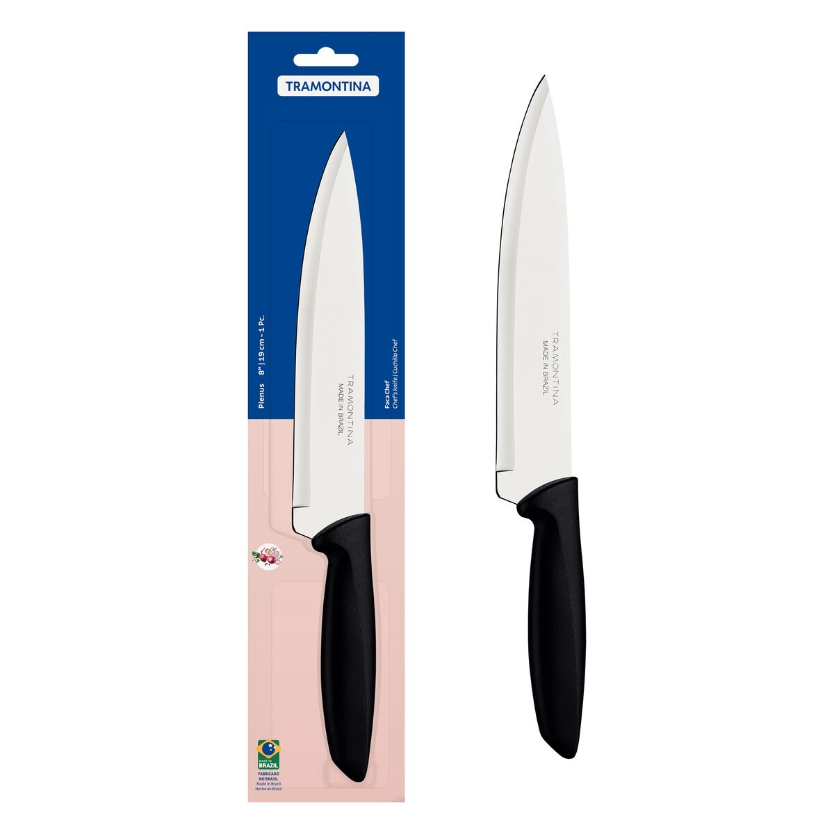 Faca Chef Tramontina Plenus 8 pol Inox Preto - Imagem 3