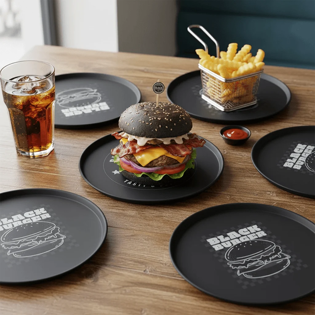 Prato Raso Tramontina Black Burger 20 Cm Polietileno - Imagem 4