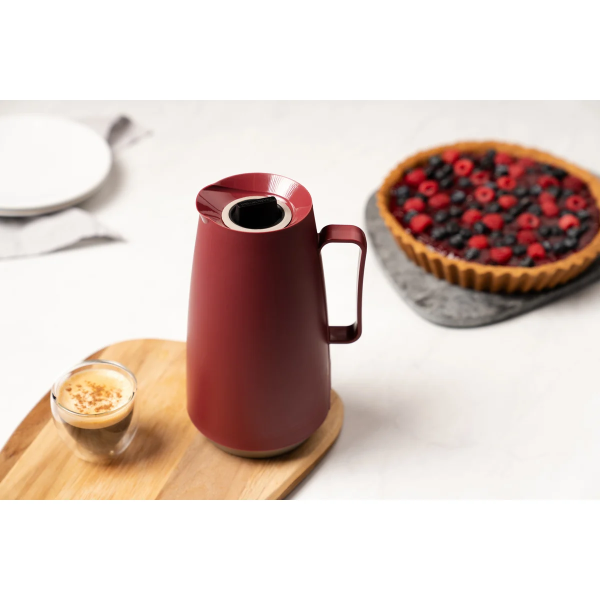 Bule Térmico Tramontina Exata Plástico Vermelho 500 Ml - Imagem 2