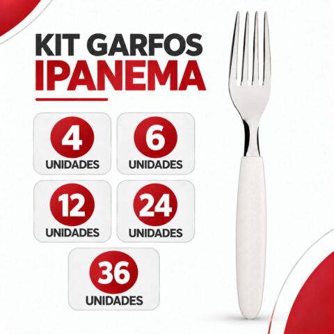 Kit Garfos Mesa Tramontina Ipanema Branco