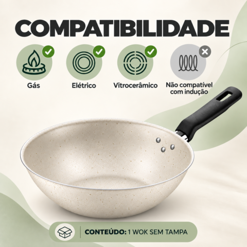 Frigideira Wok Tramontina Loreto Alumínio Antiaderente 28cm