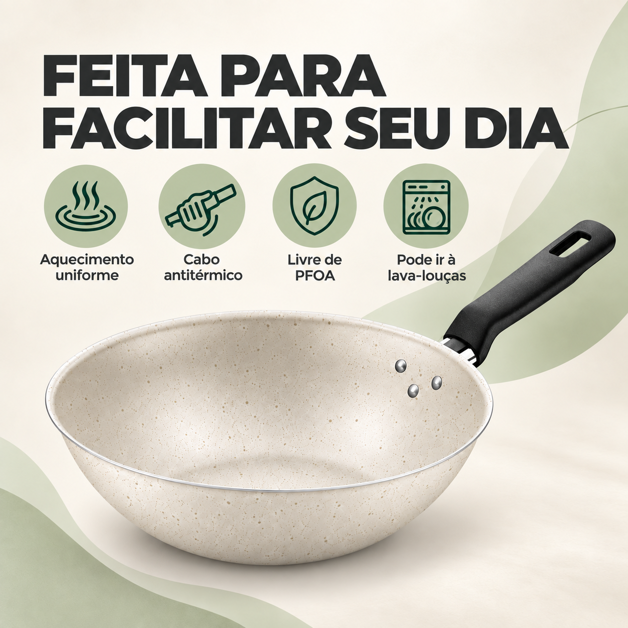 Frigideira Wok Tramontina Loreto Alumínio Antiaderente 28 cm - Imagem 3