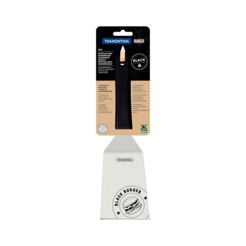 Espátula Tramontina Black Burger Aço Inox 6 Pol Cabo Preto