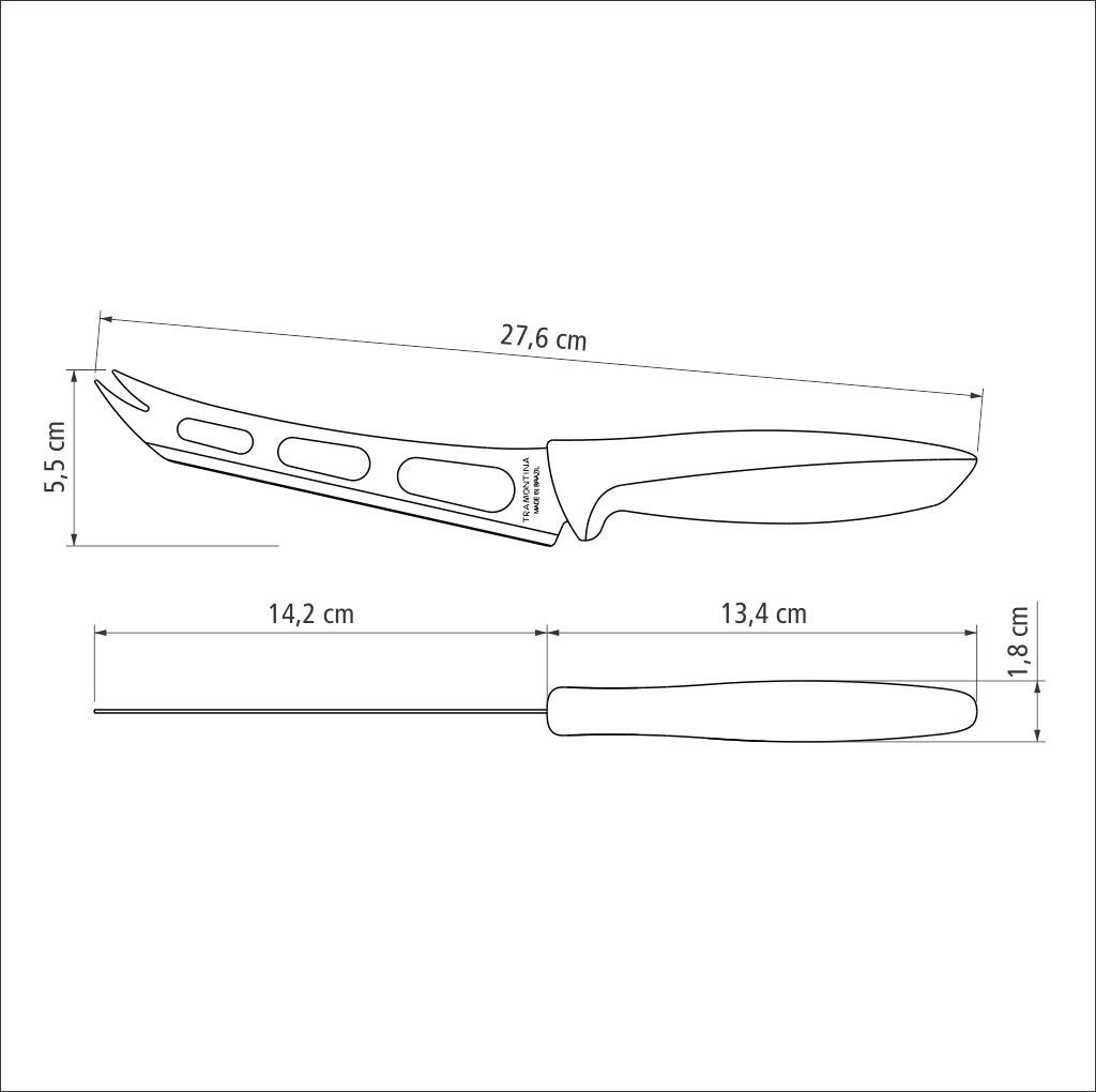 Faca para Queijo Tramontina Plenus 6 pol Inox Preto - Imagem 3