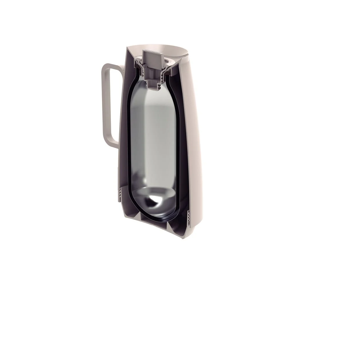 Bule Térmico Tramontina Exata 500 Ml Ampola Vidro Bege - Imagem 3