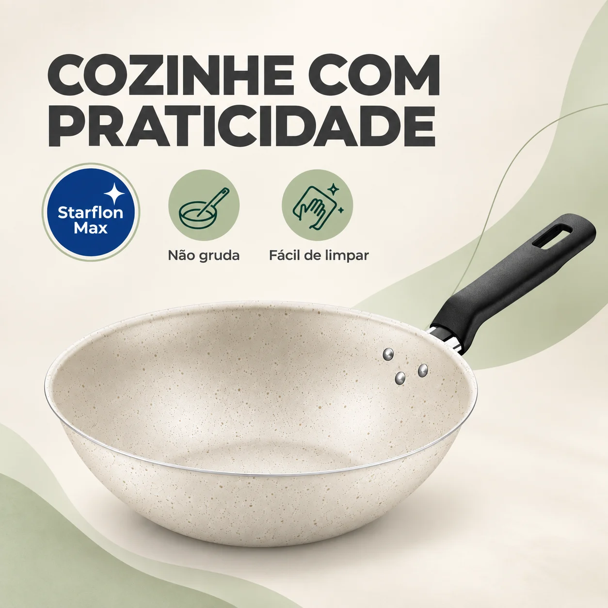 Frigideira Wok Tramontina Loreto Alumínio Antiaderente 28 Cm - Imagem 4