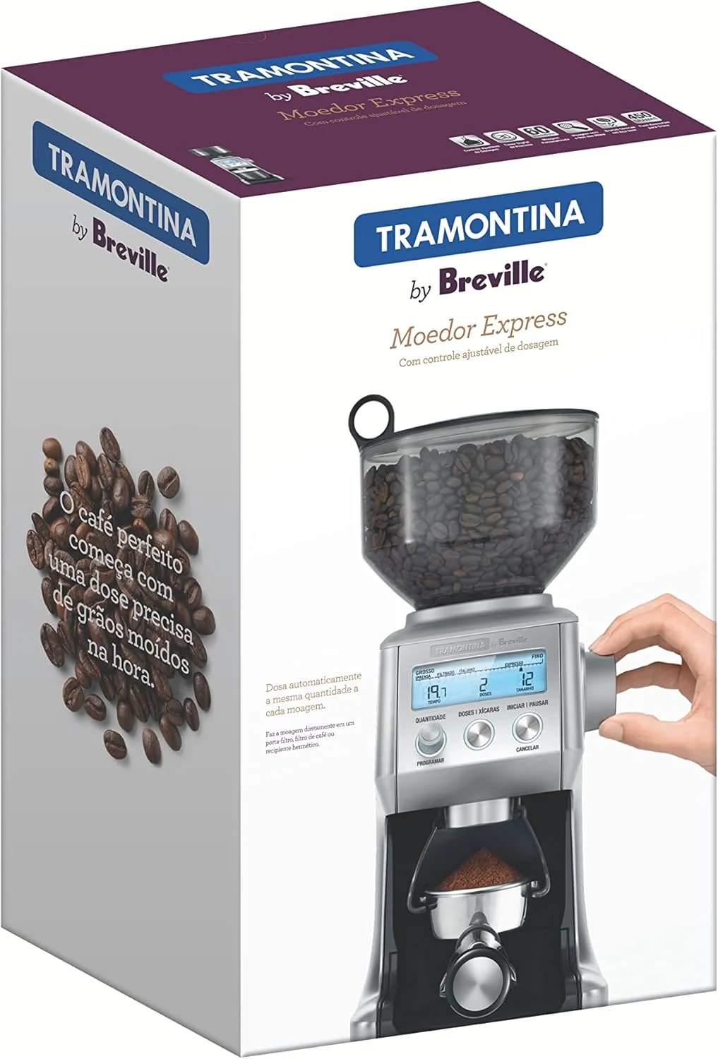 Kit Barista Tramontina: Cafeteira Expresso e Moedor 110V - Imagem 8