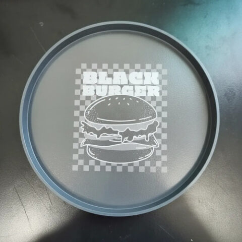 Kit 6 Pratos Rasos Hambúrguer 20 cm Tramontina Black Burger P Cinza-escuro Hambúrguer