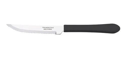 Kit 10 Facas Tramontina Churrasco Leme 4 pol Preto - Imagem 3