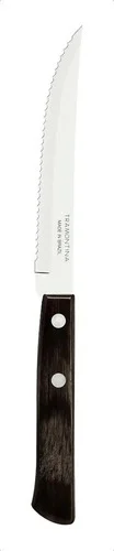 Faca e Garfo Polywood Castanho Aço Inox 24 Peças Tramontina Marrom - Imagem 2