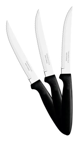 Faca Churrasco Tramontina Ipanema 5 Aço Inox Preto