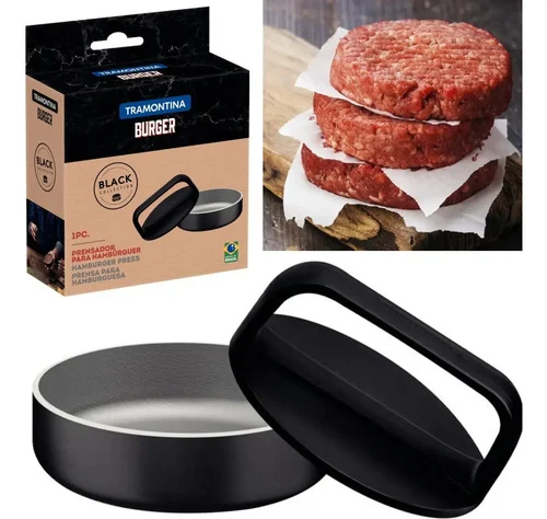 Kit Tramontina: Modelador Forma Hambúrguer Caseiro + Black Burger Preto - Imagem 2