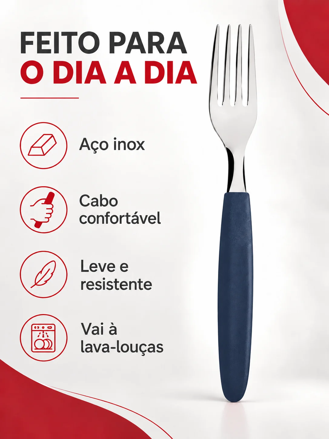 Kit 6 Facas Churrasco Tramontina Ipanema Azul