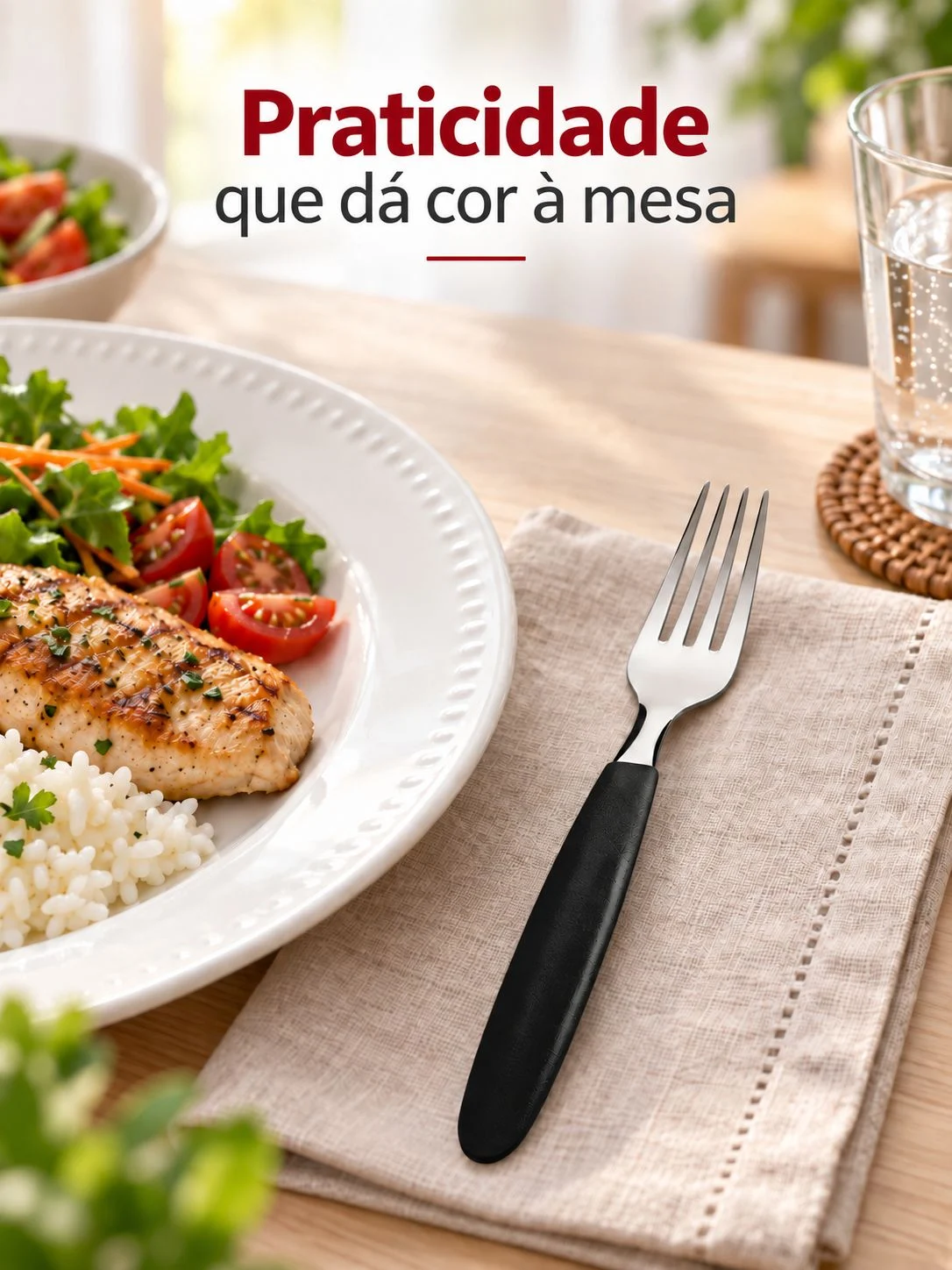 Kit Garfos de Mesa Tramontina Ipanema Preto - Imagem 3
