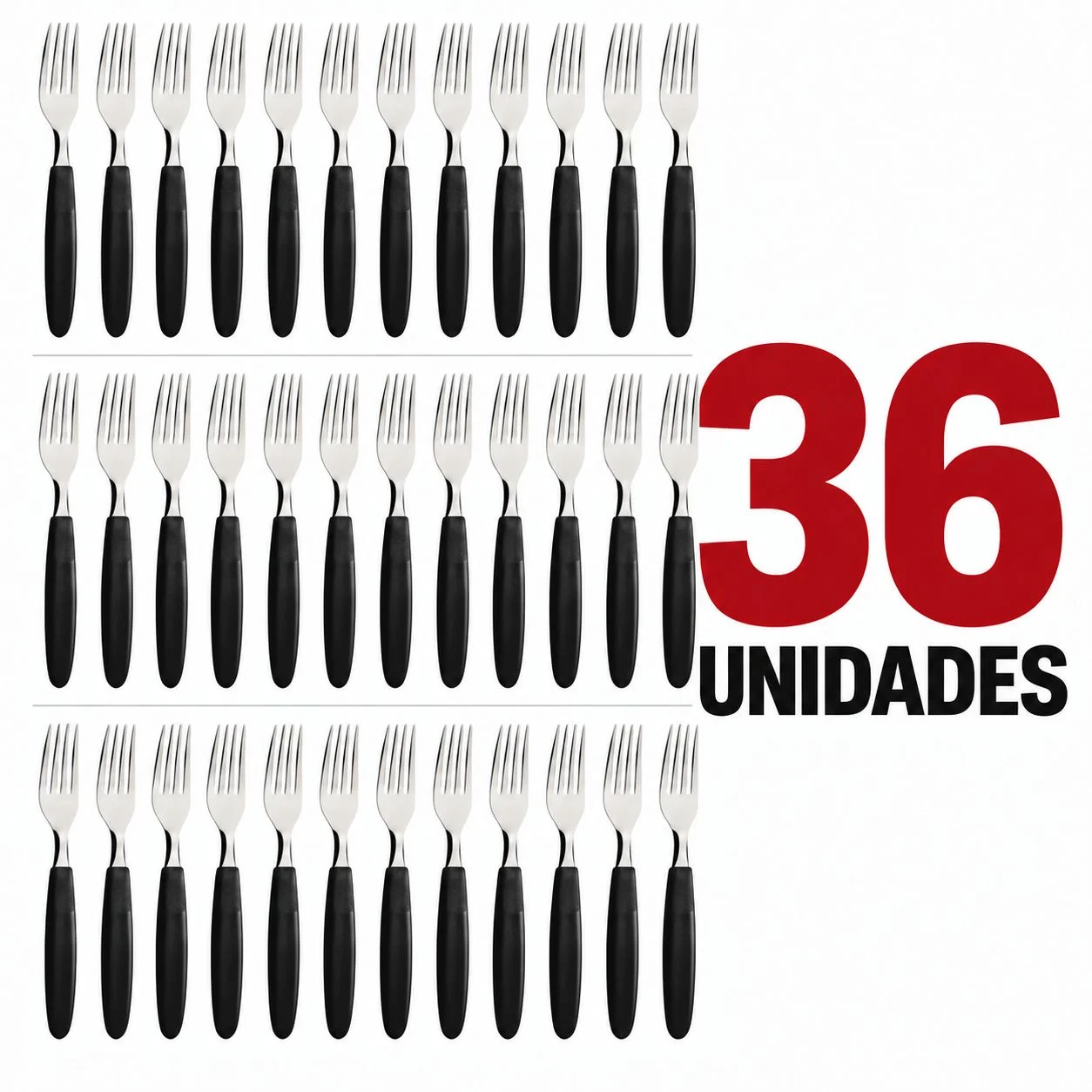 Kit Garfos de Mesa Tramontina Ipanema Preto - Imagem 10